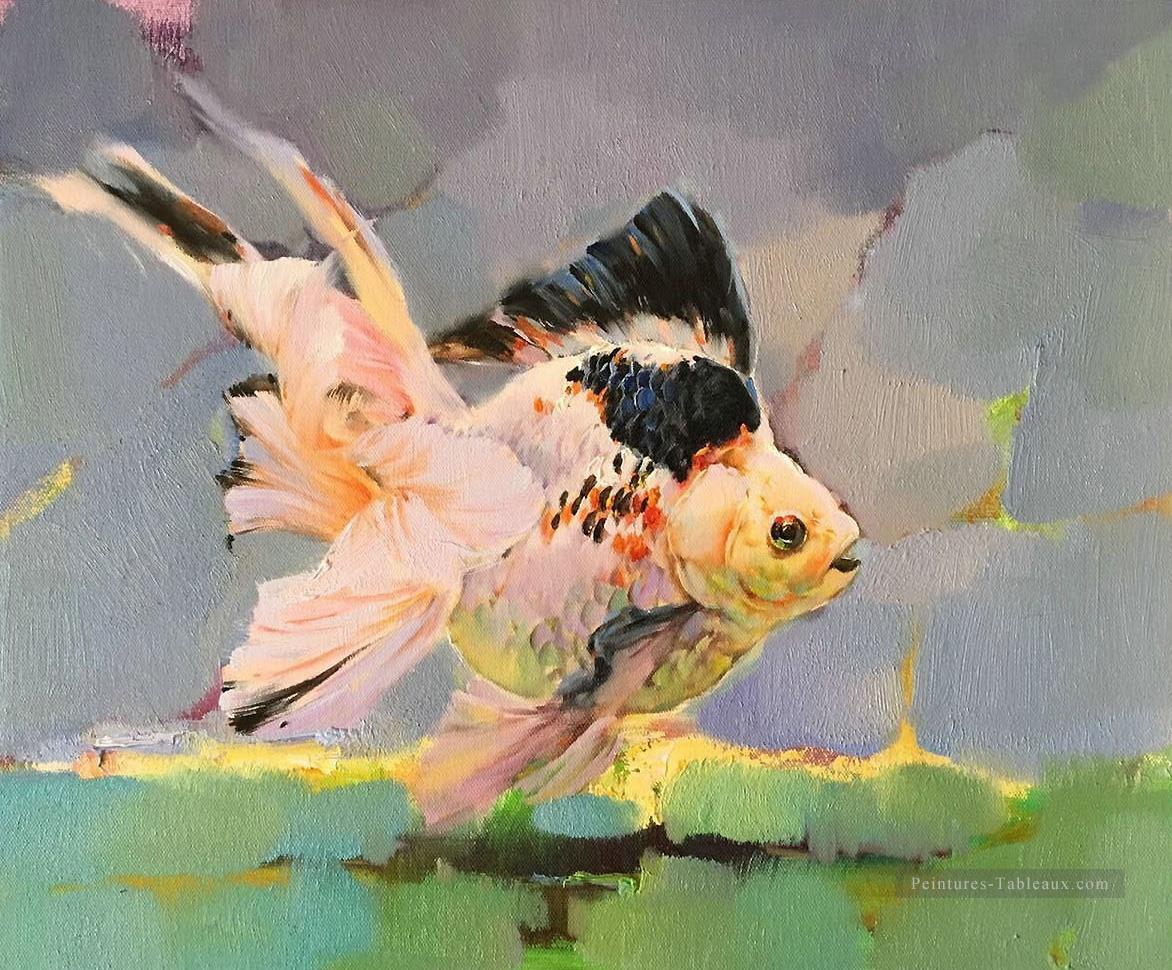 Goldfish en gris 387 texturé Peintures à l'huile